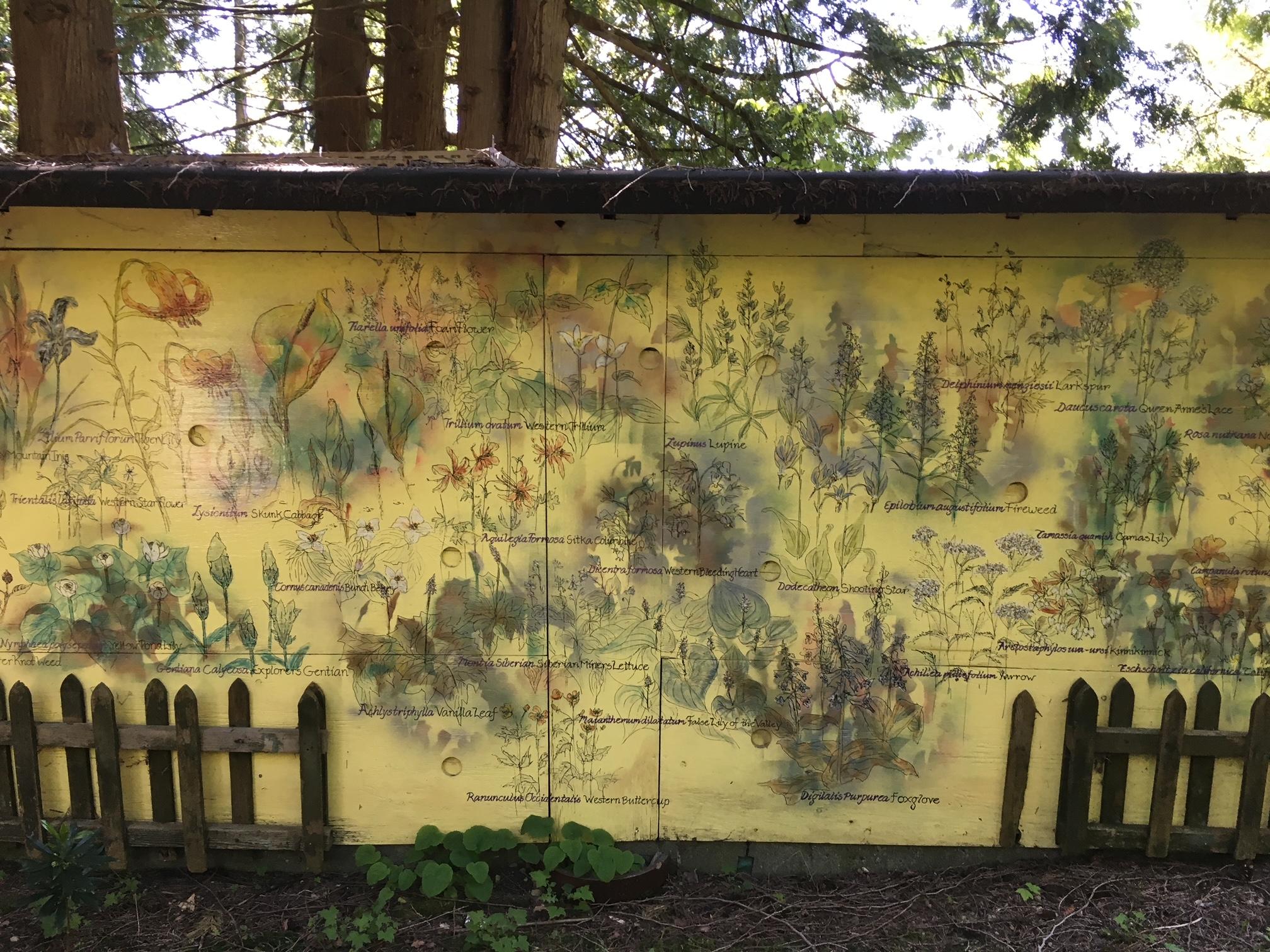 Finnie’s Garden Shed Botanical Painting / Mural